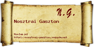 Nosztrai Gaszton névjegykártya